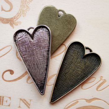 LARGE HEART PENDANT BEZEL